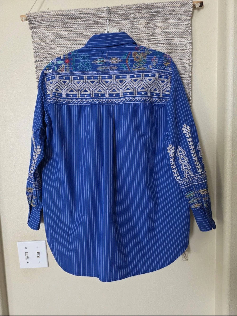 Johnny Was Womens XS Oversized Embroidered Button Up Shirt Boho Artisan MSRP$248 - Picture 12 of 12
